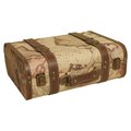 Hearthstone Furniture Map Faux Leather Suitcase HE2681539